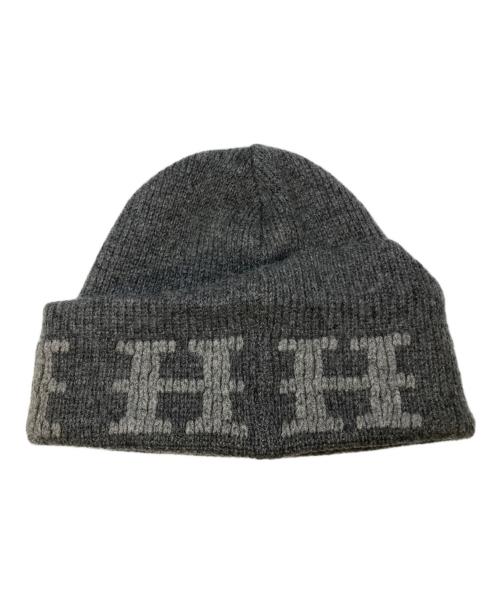 HERMES（エルメス）HERMES (エルメス) カシミヤニット帽 グレー サイズ:Lの古着・服飾アイテム