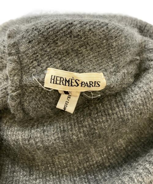 HERMES（エルメス）HERMES (エルメス) カシミヤニット帽 グレー サイズ:Lの古着・服飾アイテム