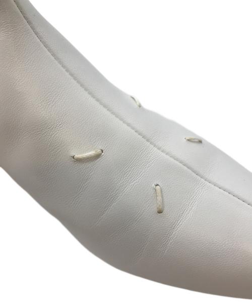 Maison Margiela（メゾンマルジェラ）Maison Margiela (メゾンマルジェラ) 4ステッチ ショート アンクルブーツ ホワイト サイズ:38の古着・服飾アイテム