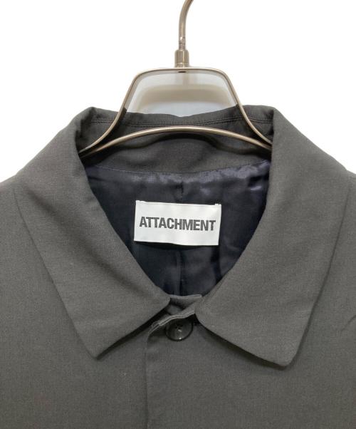 ATTACHMENT（アタッチメント）ATTACHMENT (アタッチメント) ハイツイストウールギャバジンバルカラーコート ブラック サイズ:1の古着・服飾アイテム