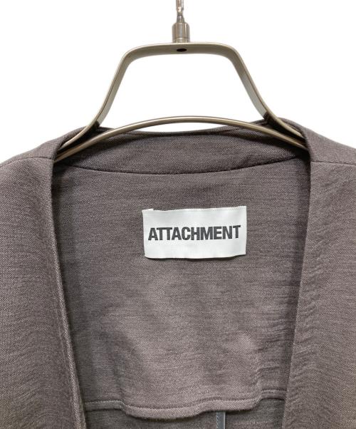 ATTACHMENT（アタッチメント）ATTACHMENT (アタッチメント) ウール/ナイロンスムース ノーカラーロングカーディガン グレー サイズ:１の古着・服飾アイテム