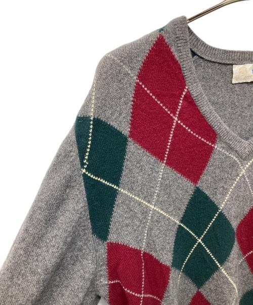 Pringle（プリングル）Pringle (プリングル) カシミヤアーガイルニット グレー サイズ:42の古着・服飾アイテム