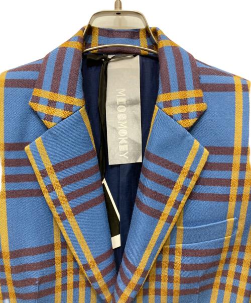 MIOSMOKEY（ミオズモーキー）MIOSMOKEY (ミオズモーキー) PLAID OUT DARTS JK/PT ブルー×イエロー サイズ:38の古着・服飾アイテム