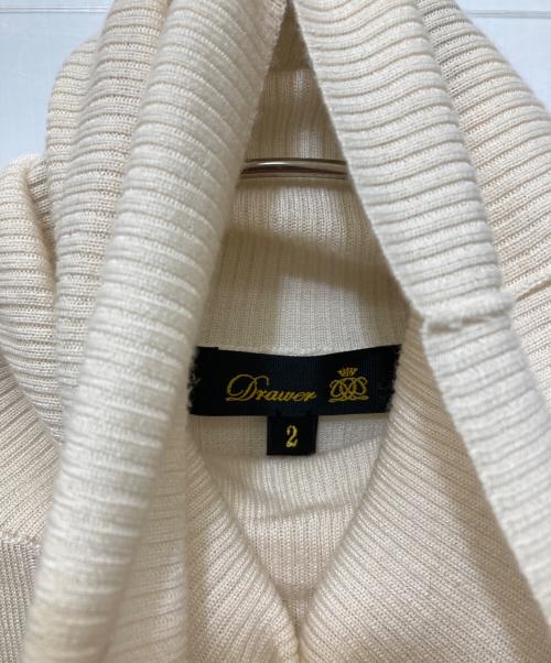 DRAWER（ドゥロワー）DRAWER (ドゥロワー) 18G カシミヤシルクリブタートルニット ベージュ サイズ:SIZE Mの古着・服飾アイテム