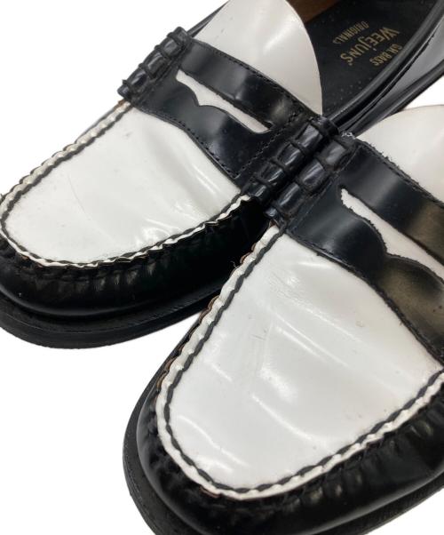 G.H.BASS（ジーエイチバス）G.H.BASS (ジーエイチバス) LARSON ペニーローファー ブラック×ホワイト サイズ:6の古着・服飾アイテム