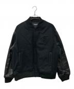 UNDERCOVERアンダーカバー）の古着「Kamilla Tolnoe Arm Leatherスタジャン」｜ブラック