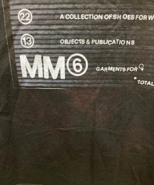MM6 Maison Margiela（エムエムシックスメゾンマルジェラ）MM6 Maison Margiela (エムエムシックスメゾンマルジェラ) バックアーカイブロゴプリント オーバーサイズ 半袖 Tシャツ ブラック サイズ:Sの古着・服飾アイテム