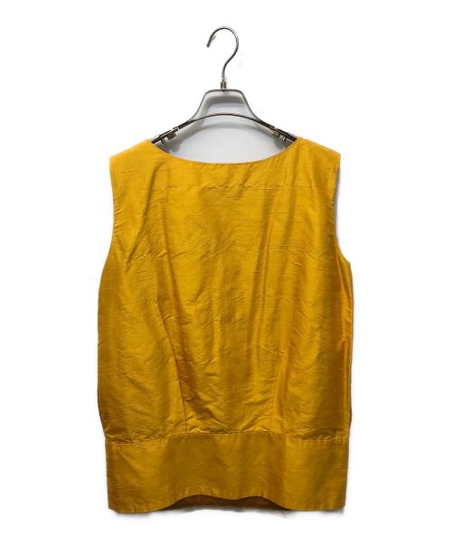 ENFOLD（エンフォルド）ENFOLD (エンフォルド) ノースリーブシルクブラウス イエロー サイズ:38の古着・服飾アイテム