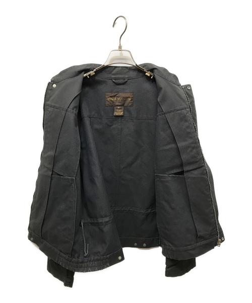 LOUIS VUITTON（ルイ ヴィトン）LOUIS VUITTON (ルイ ヴィトン) オールド コットンライダースジャケット グレー サイズ:50の古着・服飾アイテム