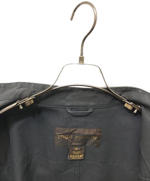 LOUIS VUITTON（ルイ ヴィトン）LOUIS VUITTON (ルイ ヴィトン) オールド コットンライダースジャケット グレー サイズ:50の古着・服飾アイテム