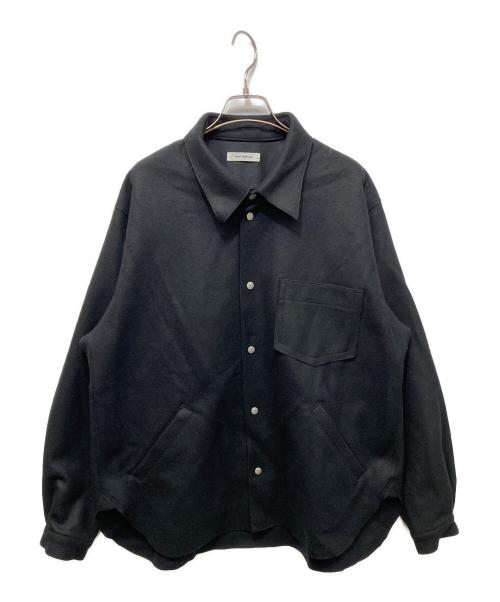 MATSUFUJI（マツフジ）MATSUFUJI (マツフジ) Melton Utility Shirt Jacket ブラック サイズ:3の古着・服飾アイテム