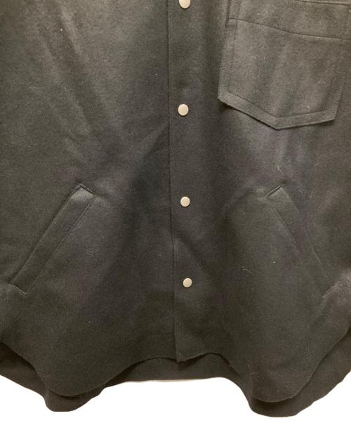 MATSUFUJI（マツフジ）MATSUFUJI (マツフジ) Melton Utility Shirt Jacket ブラック サイズ:3の古着・服飾アイテム