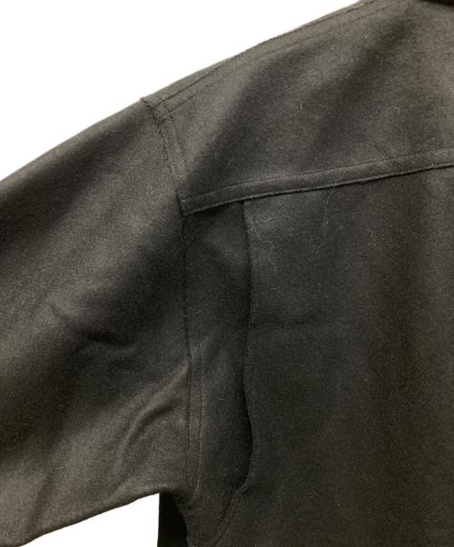 MATSUFUJI（マツフジ）MATSUFUJI (マツフジ) Melton Utility Shirt Jacket ブラック サイズ:3の古着・服飾アイテム