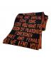 CHRISTIAN DADA（クリスチャンダダ）の古着「Quotes Jacquard Long Knit Scarf」｜ブラック×オレンジ