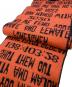 CHRISTIAN DADA (クリスチャンダダ) Quotes Jacquard Long Knit Scarf ブラック×オレンジ：7000円
