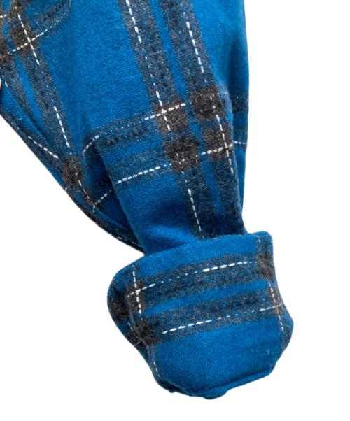 Subculture（サブカルチャー）Subculture (サブカルチャー) ウールチェックオープンカラーシャツ ブルー サイズ:3の古着・服飾アイテム