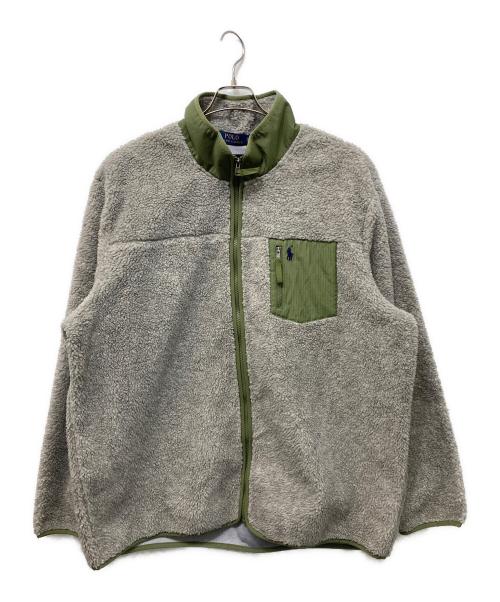 POLO RALPH LAUREN（ポロ・ラルフローレン）POLO RALPH LAUREN (ポロ・ラルフローレン) ボアフリースジャケット グレー サイズ:XXLの古着・服飾アイテム