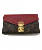 LOUIS VUITTONルイ ヴィトン）の古着「モノグラム ポルトフォイユ パラス」｜レッド×ブラウン