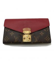 LOUIS VUITTON（ルイ ヴィトン）の古着「モノグラム ポルトフォイユ パラス」｜レッド×ブラウン