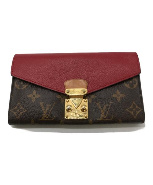 LOUIS VUITTON（ルイ ヴィトン）LOUIS VUITTON (ルイ ヴィトン) モノグラム ポルトフォイユ パラス レッド×ブラウンの古着・服飾アイテム