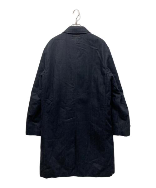 PRADA（プラダ）PRADA (プラダ) バックトライアングル デニム中綿ステンカラーコート インディゴ サイズ:48の古着・服飾アイテム