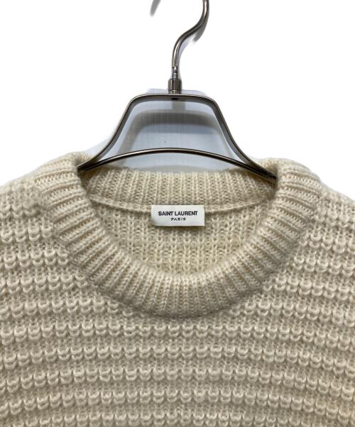 Saint Laurent Paris（サンローランパリ）Saint Laurent Paris (サンローランパリ) ボーダーニット ベージュ サイズ:Mの古着・服飾アイテム