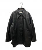 anukeアンヌーク）の古着「Ecoleather Over Jacket」｜ブラック