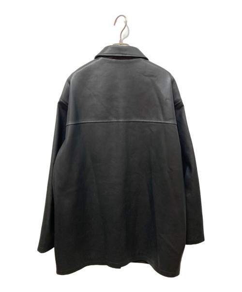 anuke（アンヌーク）anuke (アンヌーク) Ecoleather Over Jacket ブラック サイズ:38の古着・服飾アイテム
