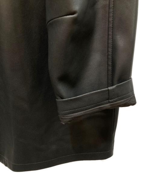 anuke（アンヌーク）anuke (アンヌーク) Ecoleather Over Jacket ブラック サイズ:38の古着・服飾アイテム