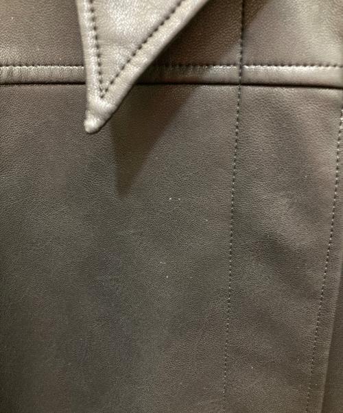 anuke（アンヌーク）anuke (アンヌーク) Ecoleather Over Jacket ブラック サイズ:38の古着・服飾アイテム