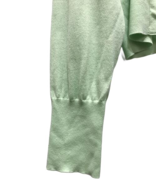 Mame Kurogouchi（マメクロゴウチ）Mame Kurogouchi (マメクロゴウチ) Detachable Embroidery Collar Knitted Cardigan グリーン サイズ:2の古着・服飾アイテム