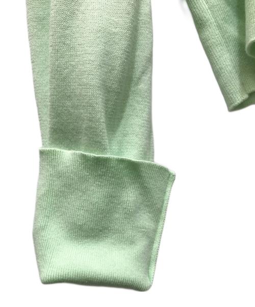 Mame Kurogouchi（マメクロゴウチ）Mame Kurogouchi (マメクロゴウチ) Detachable Embroidery Collar Knitted Cardigan グリーン サイズ:2の古着・服飾アイテム