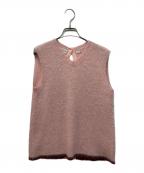 ZANKOVザンコフ）の古着「YASMINE バックオープン ニットベスト」｜ピンク