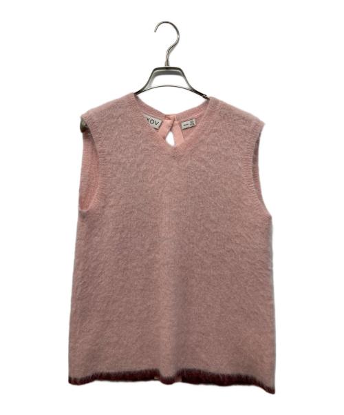 ZANKOV（ザンコフ）ZANKOV (ザンコフ) YASMINE バックオープン ニットベスト ピンク サイズ:Mの古着・服飾アイテム