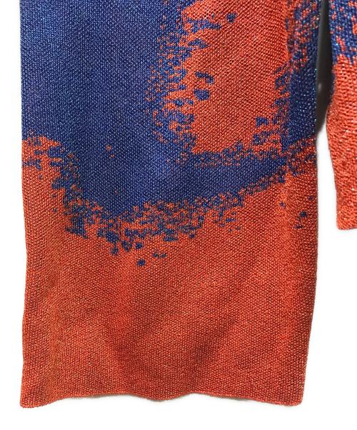 SHINYA KOZUKA（シンヤコズカ）SHINYA KOZUKA (シンヤコズカ) Souvenier Jumper ニット ブルー×オレンジ サイズ:Lの古着・服飾アイテム
