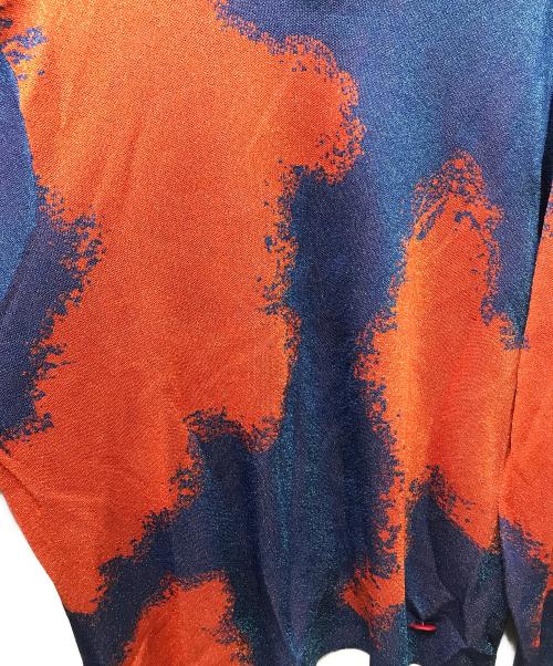 SHINYA KOZUKA（シンヤコズカ）SHINYA KOZUKA (シンヤコズカ) Souvenier Jumper ニット ブルー×オレンジ サイズ:Lの古着・服飾アイテム