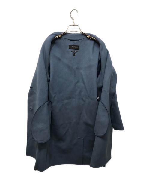 Max Mara WEEK END LINE（マックスマーラ ウイークエンドライン）MAX MARA WEEK END LINE (マックスマーラ ウイークエンドライン) Cucito A Mano ウールリバーコート ブルー サイズ:36の古着・服飾アイテム