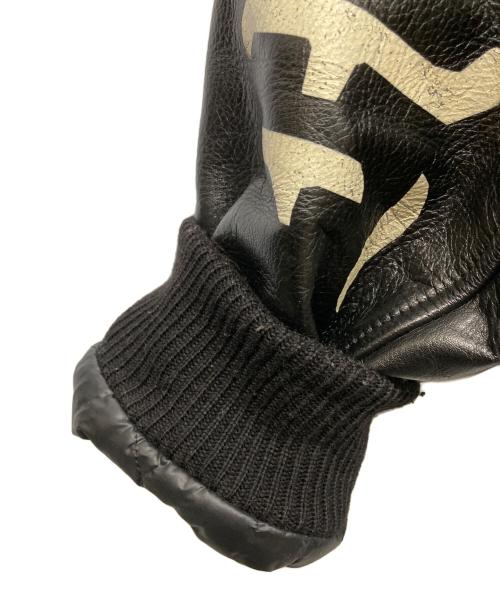 TENDERLOIN（テンダーロイン）TENDERLOIN (テンダーロイン) WTAPS (ダブルタップス) RATS (ラッツ) トリプルコラボ レザースリーブスタジャン ブラック サイズ:XLの古着・服飾アイテム