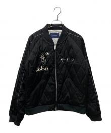 JohnUNDERCOVER（ジョンアンダーカバー）の古着「サイコ刺繍キルティングスカジャン」｜ブラック