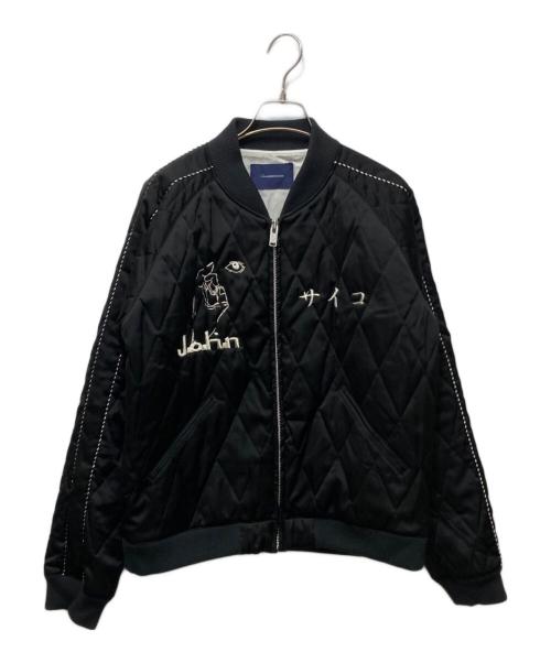 JohnUNDERCOVER（ジョンアンダーカバー）JohnUNDERCOVER (ジョンアンダーカバー) サイコ刺繍キルティングスカジャン ブラック サイズ:2の古着・服飾アイテム