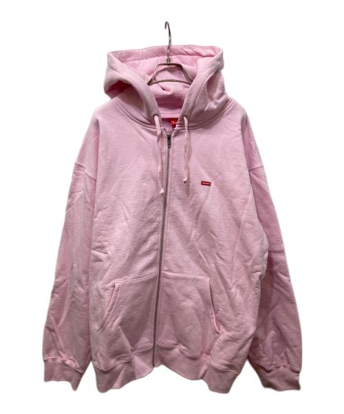 SUPREME（シュプリーム）Supreme (シュプリーム) Small Box Zip Up Hooded Sweatshirt ピンク サイズ:XLの古着・服飾アイテム