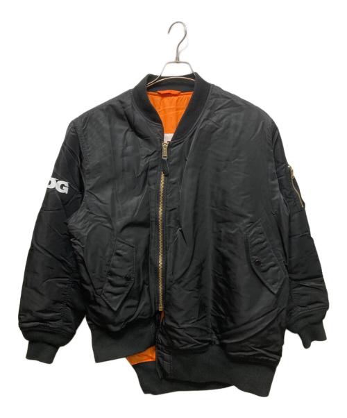 ALPHA（アルファ）ALPHA (アルファ) CDG (シーディージー) BIAS MA-1 JACKET ブラック サイズ:XLの古着・服飾アイテム