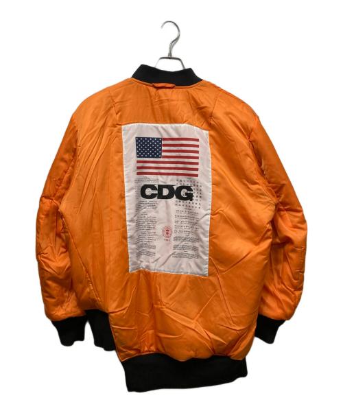 ALPHA（アルファ）ALPHA (アルファ) CDG (シーディージー) BIAS MA-1 JACKET ブラック サイズ:XLの古着・服飾アイテム