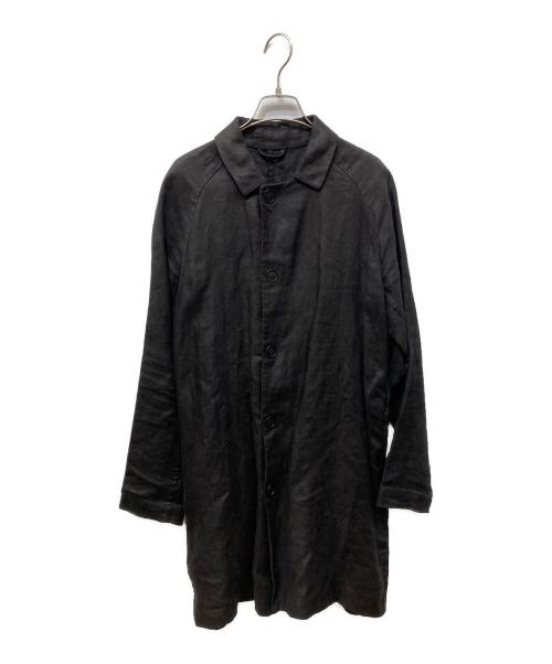 Acne studios（アクネ ストゥディオス）ACNE STUDIOS (アクネ ストゥディオス) コットンリネンステンカラーコート ブラック サイズ:44の古着・服飾アイテム