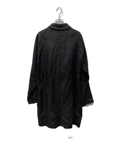 Acne studios（アクネ ストゥディオス）ACNE STUDIOS (アクネ ストゥディオス) コットンリネンステンカラーコート ブラック サイズ:44の古着・服飾アイテム