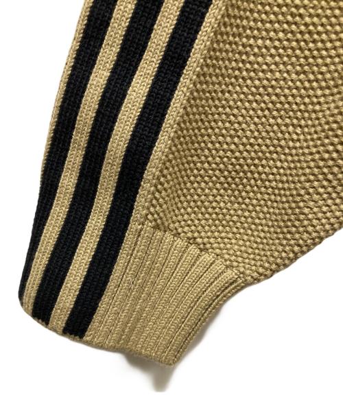 adidas（アディダス）adidas (アディダス) Song for the Mute (ソングフォーザミュート) SFTM KNIT CREW ベージュ×ブラック サイズ:Lの古着・服飾アイテム