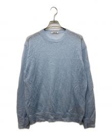 AURALEE（オーラリー）の古着「KID MOHAIR SHEER KNIT P/O」｜ブルー