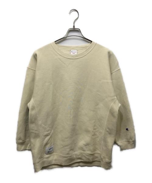 Champion（チャンピオン）Champion (チャンピオン) WTAPS (ダブルタップス) クルーネックスウェット アイボリー サイズ:Mの古着・服飾アイテム