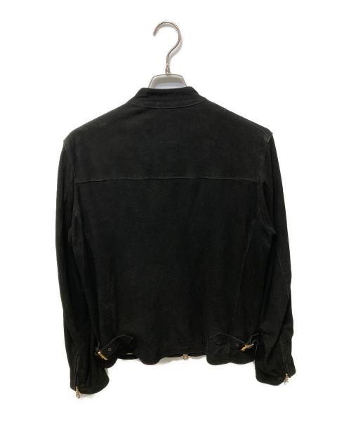 Cinquanta（チンクワンタ）Cinquanta (チンクワンタ) スウェードシングルライダースジャケット ブラック サイズ:48の古着・服飾アイテム