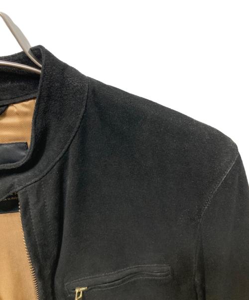 Cinquanta（チンクワンタ）Cinquanta (チンクワンタ) スウェードシングルライダースジャケット ブラック サイズ:48の古着・服飾アイテム